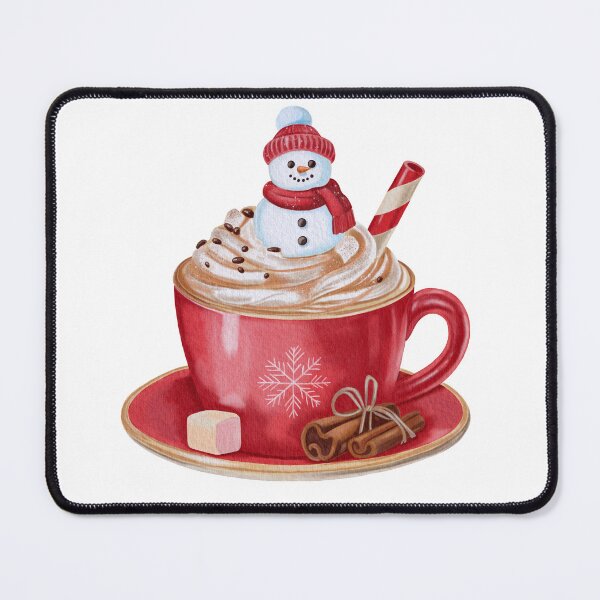 Item preview, Christmas Hot Chocolate with Snowman Topping and Cinnamon designed and sold by AllaMashycheva.