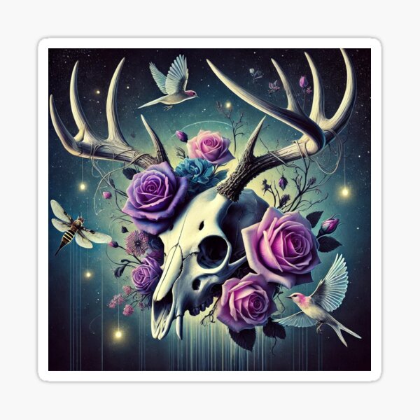 Item preview, Artistic Skull 07 designed and sold by PawPrintDecals.