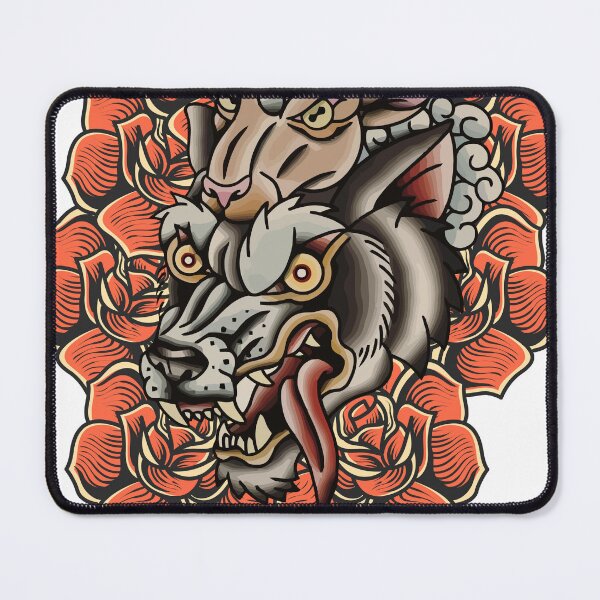 Item preview, Wolf in Sheep's clothing tattoo style design designed and sold by Sques87.
