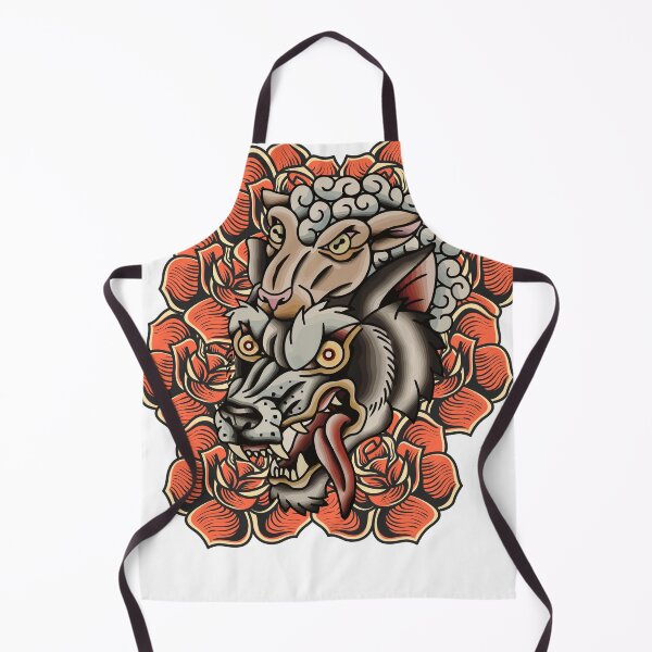 Item preview, Wolf in Sheep's clothing tattoo style design designed and sold by Sques87.