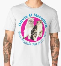 Olivia & Meredith Best Friends Purrrever Men's Premium T-Shirt