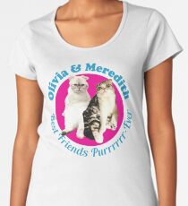 Olivia & Meredith Best Friends Purrrever Women's Premium T-Shirt