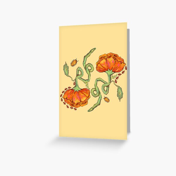 Item preview, Twin flowers with bugs and ants designed and sold by Dirt-flavor.