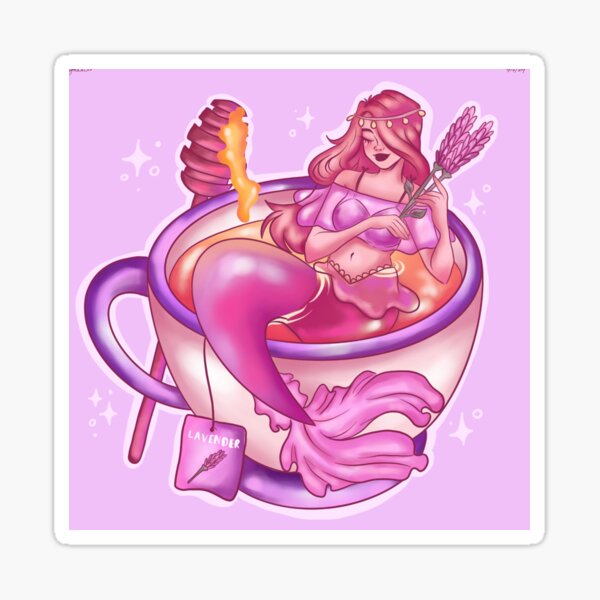 Item preview, Lavender Tea Mermaid <3 designed and sold by BubblyLilacDays.