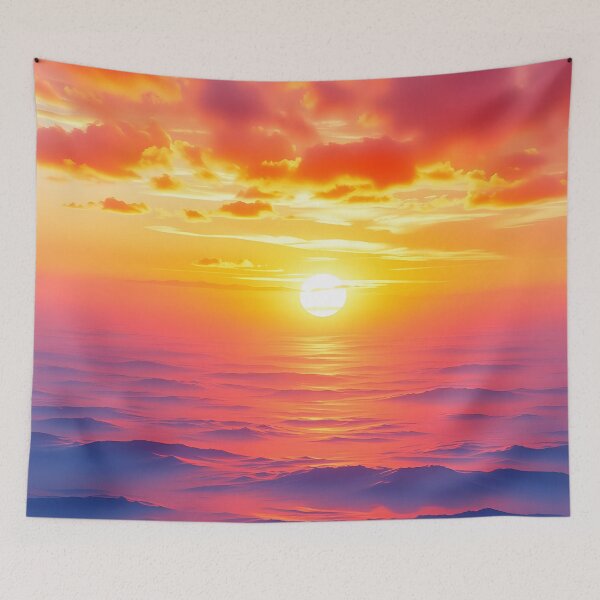 Item preview, Colorful Sunset Over the Ocean designed and sold by thebigleebowski.