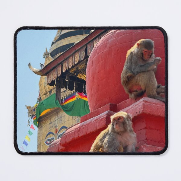 Item preview, Monkeys Nepal Temple Stupa designed and sold by hereliescato.