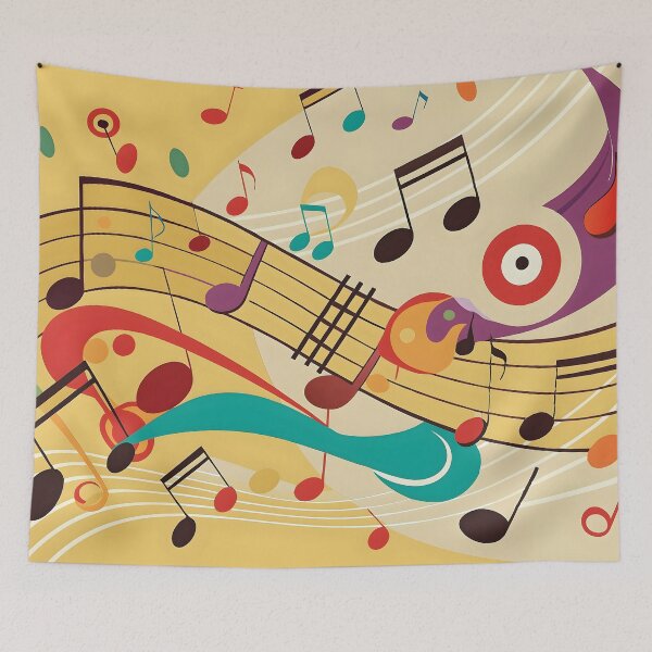 Item preview, Colorful Musical Notes Vibrant Rhythm Dynamic Melody Artistic Expression designed and sold by Rostislav Bouda.