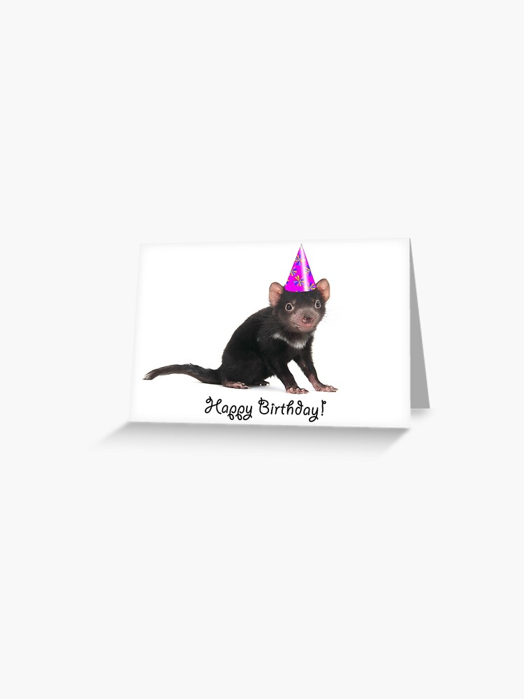 Carte De Vœux Joyeux Anniversaire D Un Diable Tamanian Joey Par Gerryp1 Redbubble