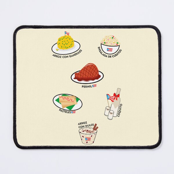 Item preview, Puerto Rican Christmas Food Coquito Pasteles Pernil Rice and Pidgeon Peas Pickled Macaroni Salad Sweet Rice designed and sold by byDarling.