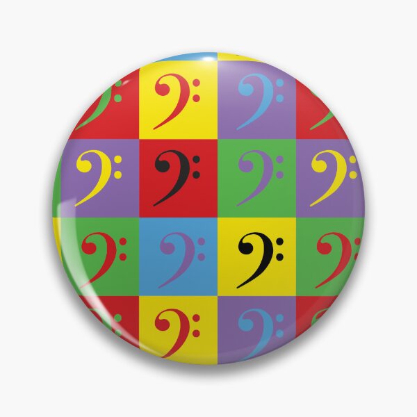 Item preview, Bass Clef Music Colorful Rainbow Pattern designed and sold by ValeriesGallery.