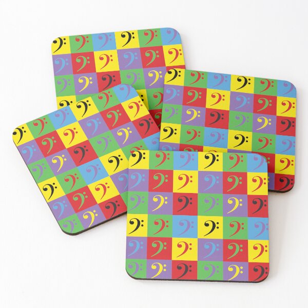 Item preview, Bass Clef Music Colorful Rainbow Pattern designed and sold by ValeriesGallery.