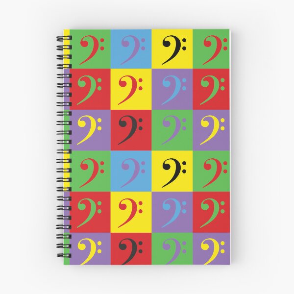 Item preview, Bass Clef Music Colorful Rainbow Pattern designed and sold by ValeriesGallery.