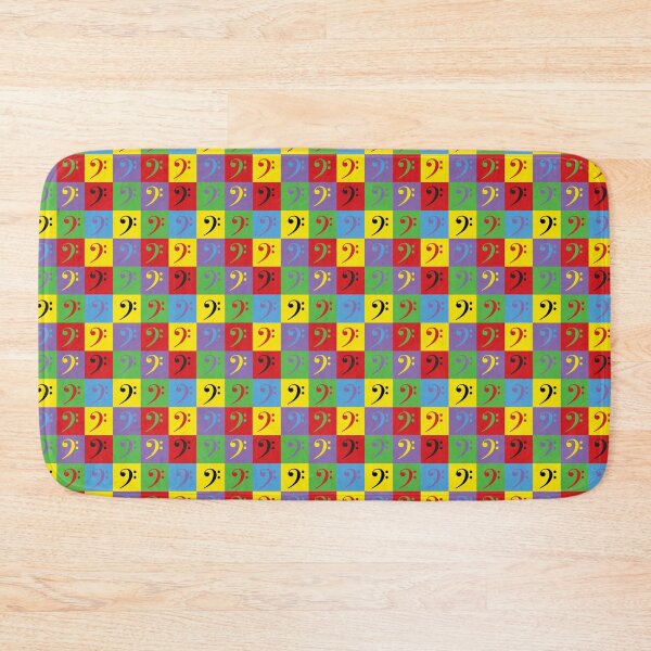 Item preview, Bass Clef Music Colorful Rainbow Pattern designed and sold by ValeriesGallery.