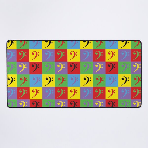 Item preview, Bass Clef Music Colorful Rainbow Pattern designed and sold by ValeriesGallery.