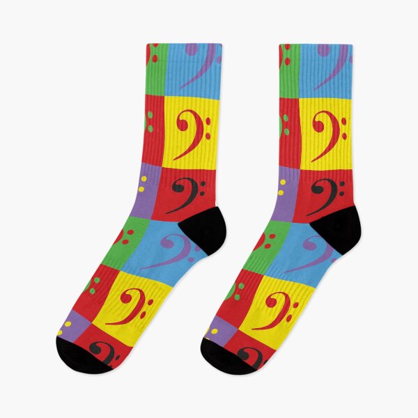 Item preview, Bass Clef Music Colorful Rainbow Pattern designed and sold by ValeriesGallery.