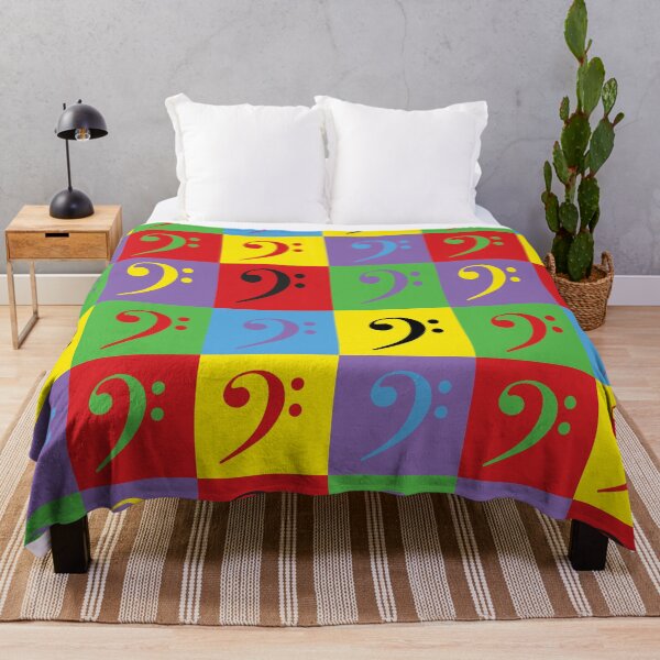 Item preview, Bass Clef Music Colorful Rainbow Pattern designed and sold by ValeriesGallery.