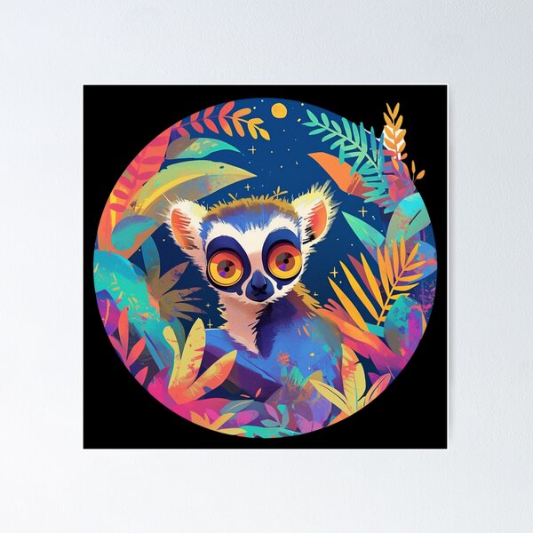 Item preview, Lemur // Ape // Monkey // Madagascar // Colorful designed and sold by SMARTKIT  DESIGNAGENCY.