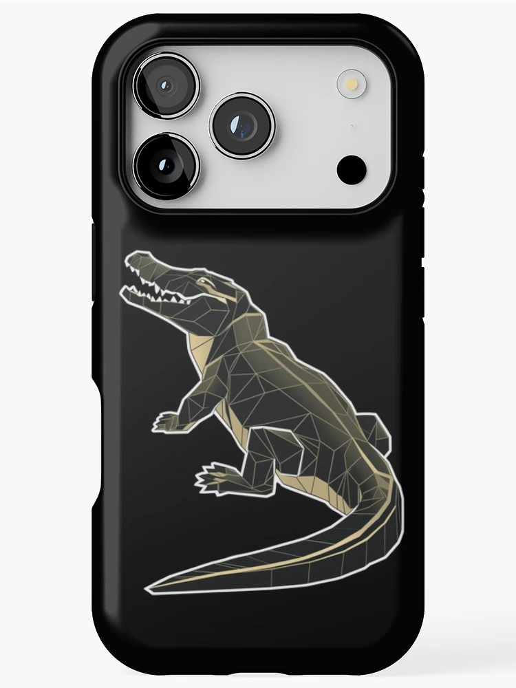 Thumbnail 1 of 4, iPhone Case, Geometric Crocodile designed and sold by CosmicFreedom9.