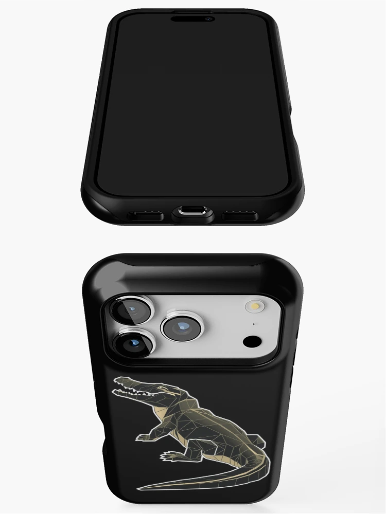 Thumbnail 3 of 4, iPhone Case, Geometric Crocodile designed and sold by CosmicFreedom9.