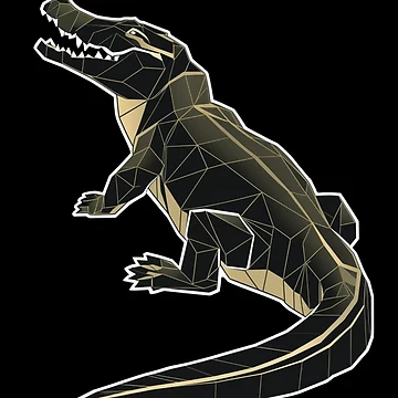 Artwork thumbnail, Geometric Crocodile by CosmicFreedom9