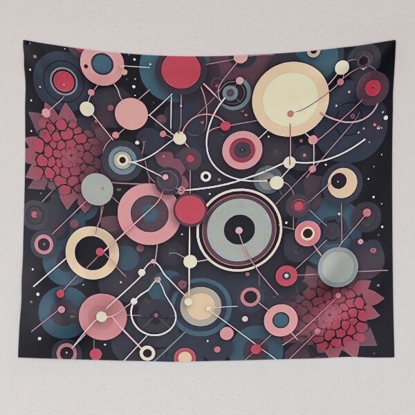 Item preview, Mid-Century Dreamscape: A Kaleidoscope of Circles and Colors designed and sold by marvinismyname.