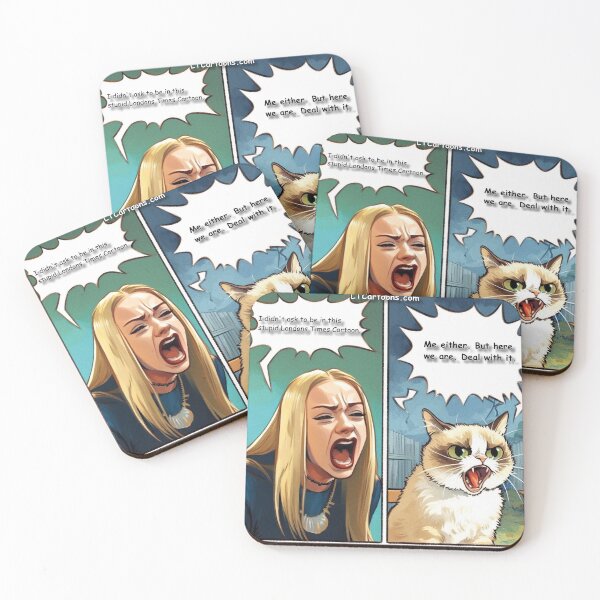 Item preview, Angry Woman And Even Angrier Cat designed and sold by Rick London Gifts.