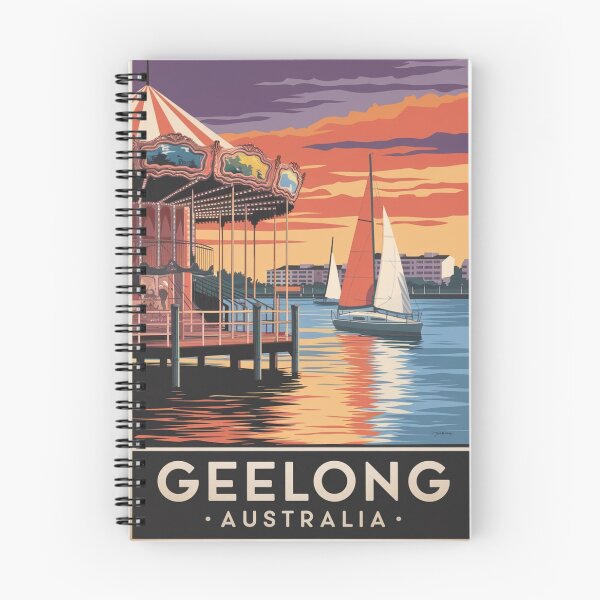 Item preview, Geelong Vintage Travel Poster designed and sold by TravelerRat.