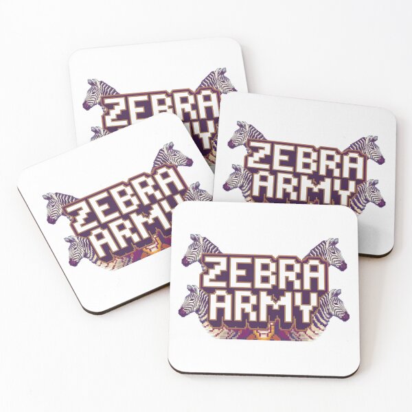 Item preview, Zebra Army: Striped Warriors designed and sold by 8bitdecalworld.