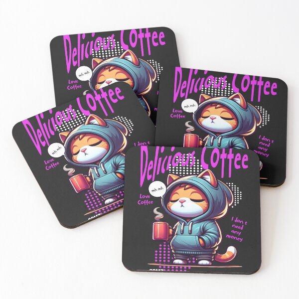 Item preview, Gato tomando café con amor designed and sold by MinnellaSG.