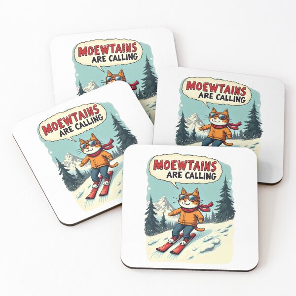 Item preview, Moewtains Are Calling, Ski And Cat Lover Paradise designed and sold by kjp-design.