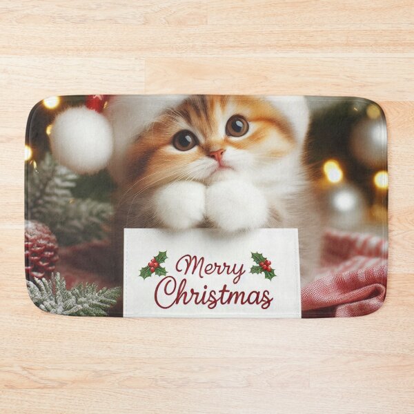 Item preview, Merry Christmas Cute Kitten designed and sold by Simplybe1.