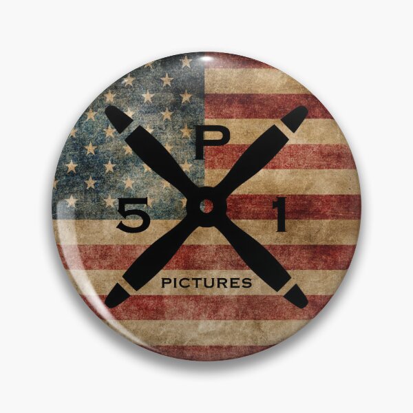Item preview, P51 Pictures Logo Round American Flag designed and sold by P51-Pictures.