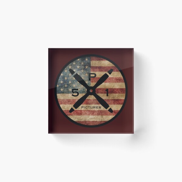 Item preview, P51 Pictures Logo Round American Flag designed and sold by P51-Pictures.
