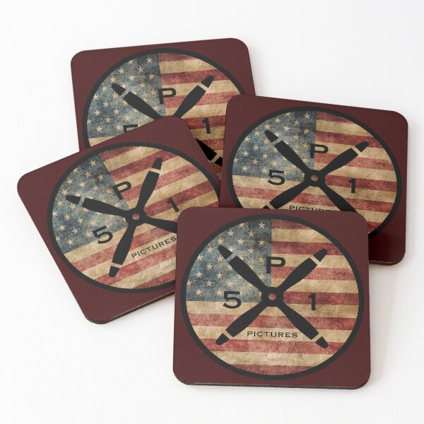 Item preview, P51 Pictures Logo Round American Flag designed and sold by P51-Pictures.