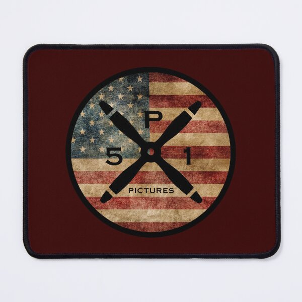 Item preview, P51 Pictures Logo Round American Flag designed and sold by P51-Pictures.