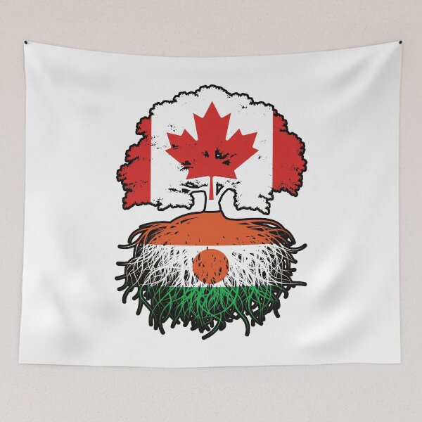 Item preview, Niger Nigerien Canadian Canada Tree Roots Flag designed and sold by FlagX.