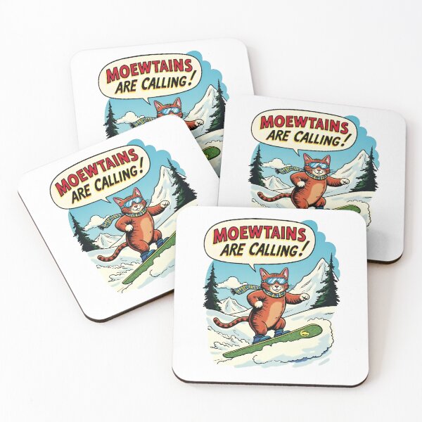 Item preview, Moewtains are calling, ski and cat lover paradise designed and sold by kjp-design.