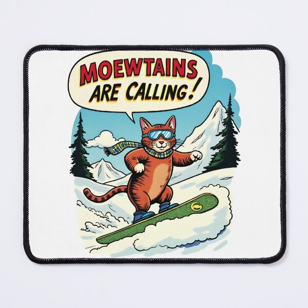 Item preview, Moewtains are calling, ski and cat lover paradise designed and sold by kjp-design.