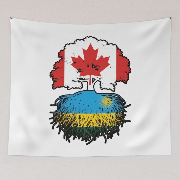 Item preview, Rwanda Rwandan Canadian Canada Tree Roots Flag designed and sold by FlagX.