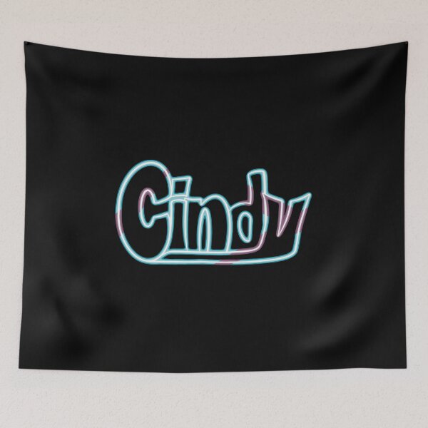 Item preview, Cindy Name Neon Style Blue and Purple designed and sold by AloraDawnEve.