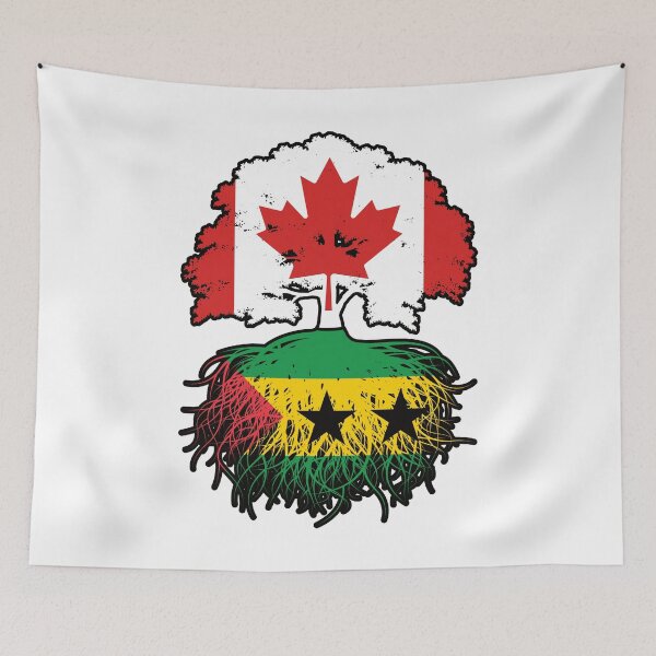 Item preview, Sao Tome and Principe Sao Tomean Canadian Canada Tree Roots Flag designed and sold by FlagX.