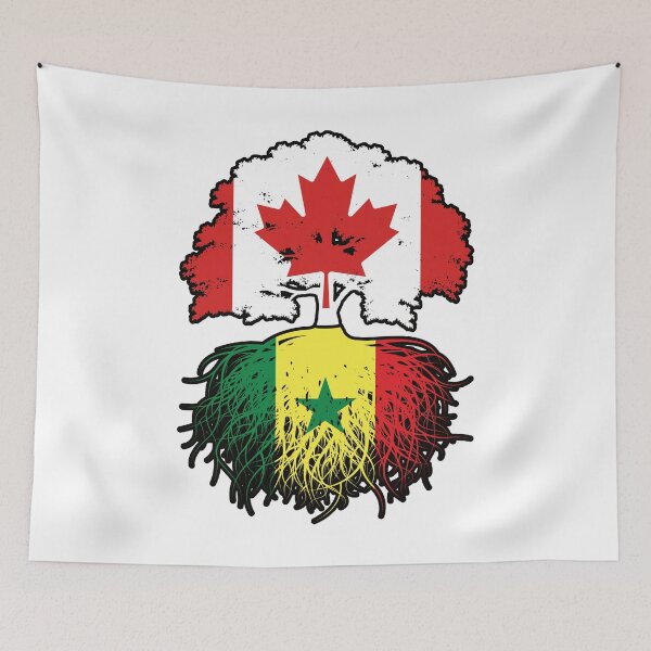Item preview, Senegal Senegalese Canadian Canada Tree Roots Flag designed and sold by FlagX.