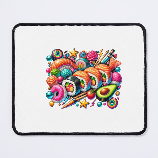Item preview, SUSHI ROLLS SUSHI PARTY BRIGHT COLORFUL STICKER designed and sold by Arts4U.