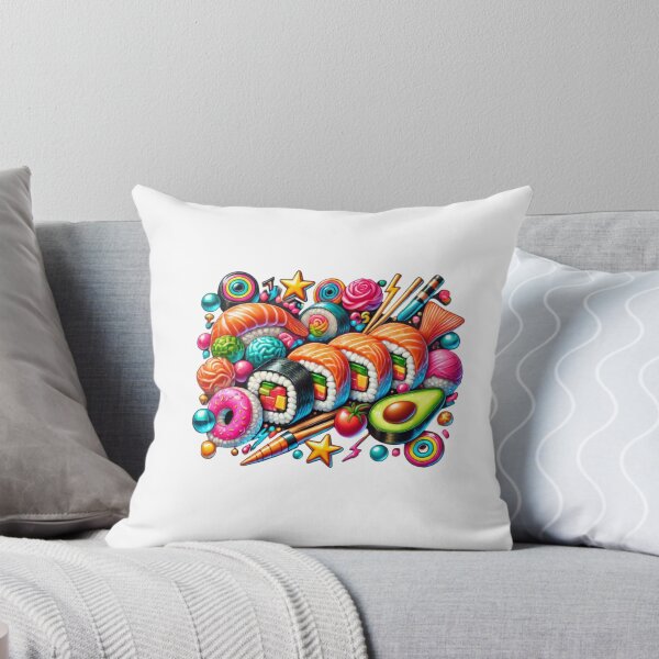 Item preview, SUSHI ROLLS SUSHI PARTY BRIGHT COLORFUL STICKER designed and sold by Arts4U.