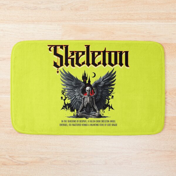 Item preview, Skeleton with wings in front of a castle designed and sold by MinnellaSG.