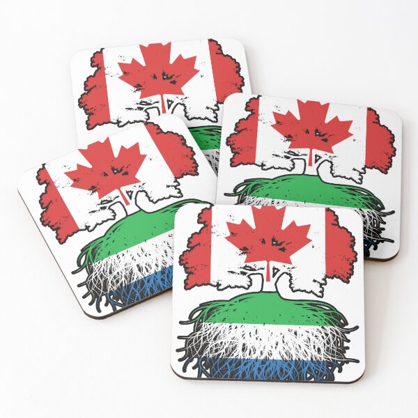 Item preview, Sierra Leone Sierra Leonean Canadian Canada Tree Roots Flag designed and sold by FlagX.