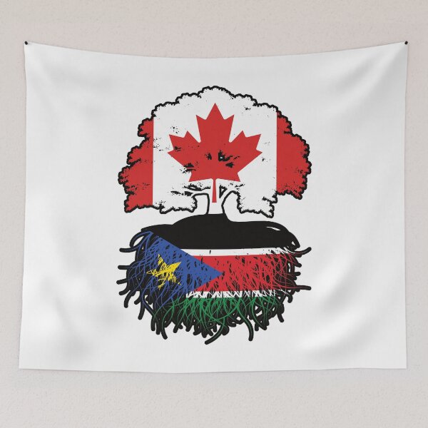 Item preview, South Sudan South Sudanese Canadian Canada Tree Roots Flag designed and sold by FlagX.