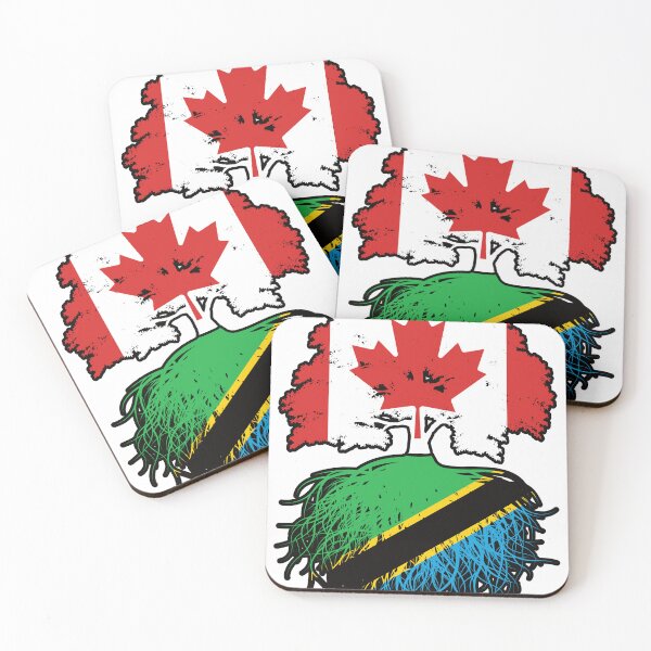 Item preview, Tanzania Tanzanian Canadian Canada Tree Roots Flag designed and sold by FlagX.