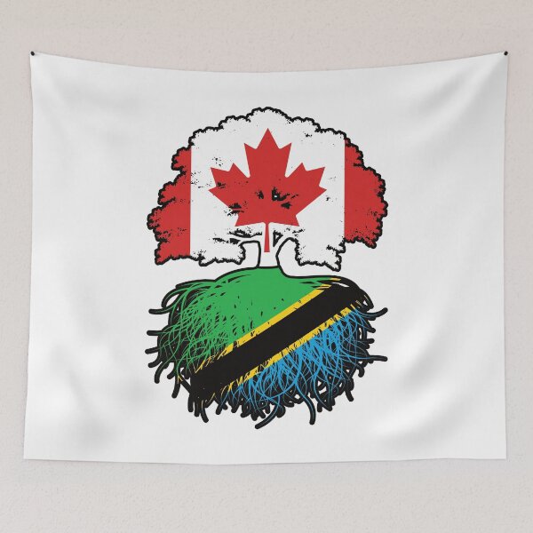 Item preview, Tanzania Tanzanian Canadian Canada Tree Roots Flag designed and sold by FlagX.