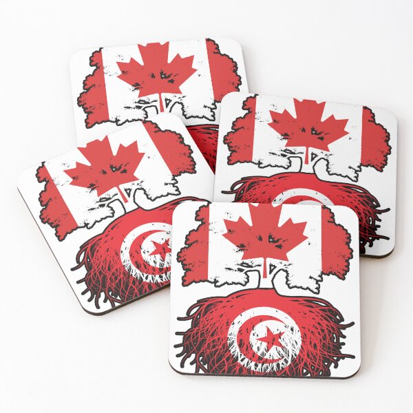 Item preview, Tunisia Tunisian Canadian Canada Tree Roots Flag designed and sold by FlagX.